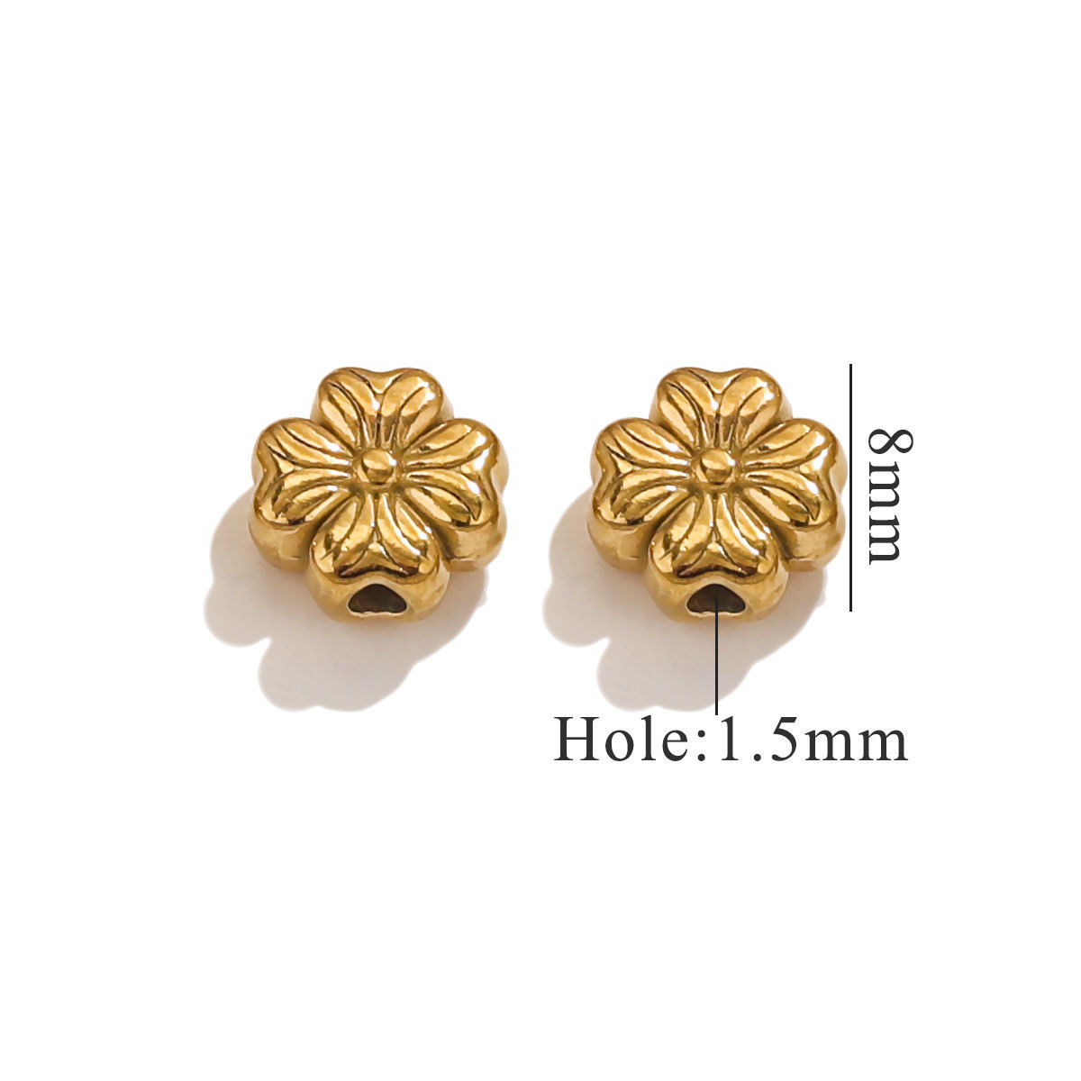 Gold color / 1 Piece Retro Style Flower Shape Stainless Steel  Gold Color Women's Pendant Picture16